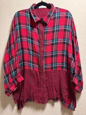 Giddy Up Glamour Red Black Check Shirt
